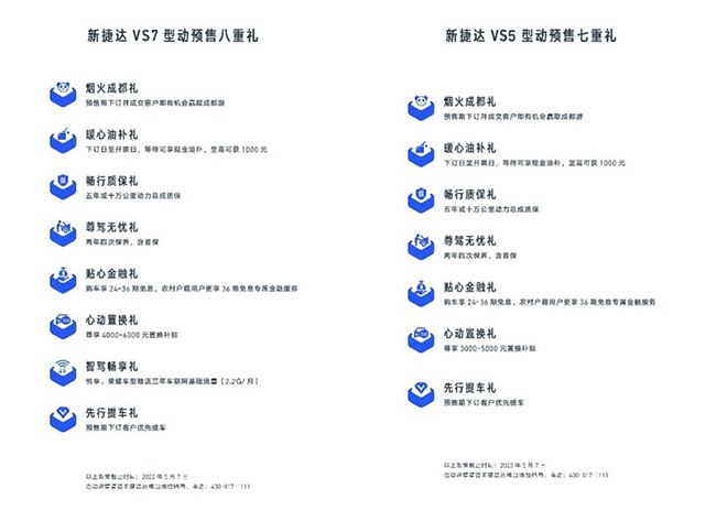新捷达VS5预售指导价为8.79万元-11.49万元