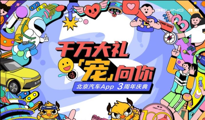 “千万大礼宠向你”北京汽车App三周年庆典