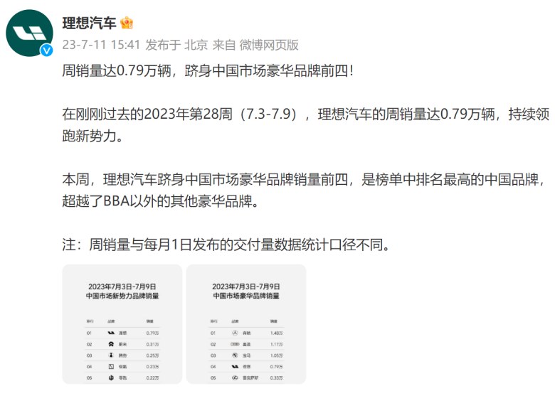 小鹏高管质疑理想汽车榜单失实，称关于小鹏信息都是假的