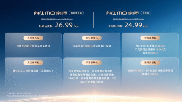 “全能型选手”来了！传祺向往M8宗师上市，限时补贴价24.99万起