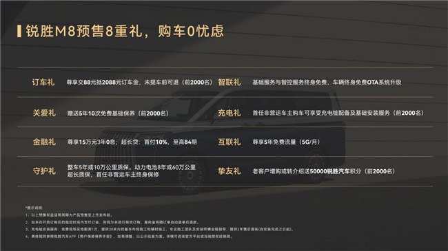 锐胜M8预售8重好礼