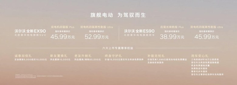 北欧豪华纯电旗舰沃尔沃EX90 & 沃尔沃ES90正式上市