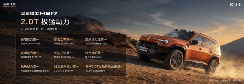 296项全方位进阶！全新猛士M817预售正式开启，37万起！