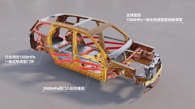 华境S采用了宝钢2000MPa核潜艇级超高强度钢材