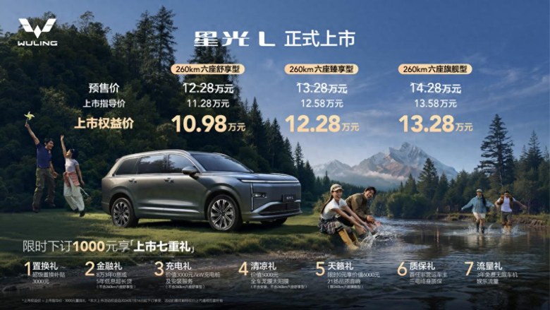 全系标配37.9度电池+3C快充！五菱星光L上市10.98万起