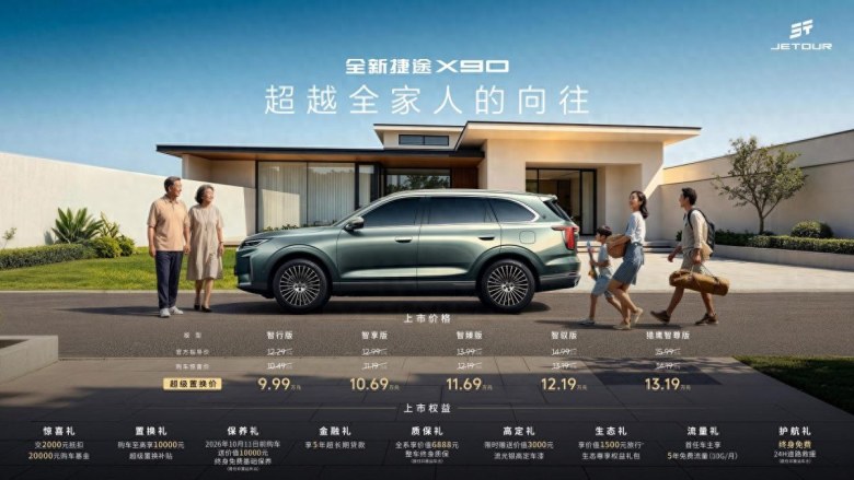 把大空间和智驾卷进燃油车！全新捷途X90上市，超级置换价9.99万起